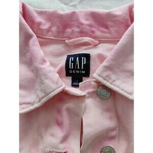 Women's GAP Jean Jacket Vtg 2000 Y2K Pink Tie Dye Denim Relaxed Sz S